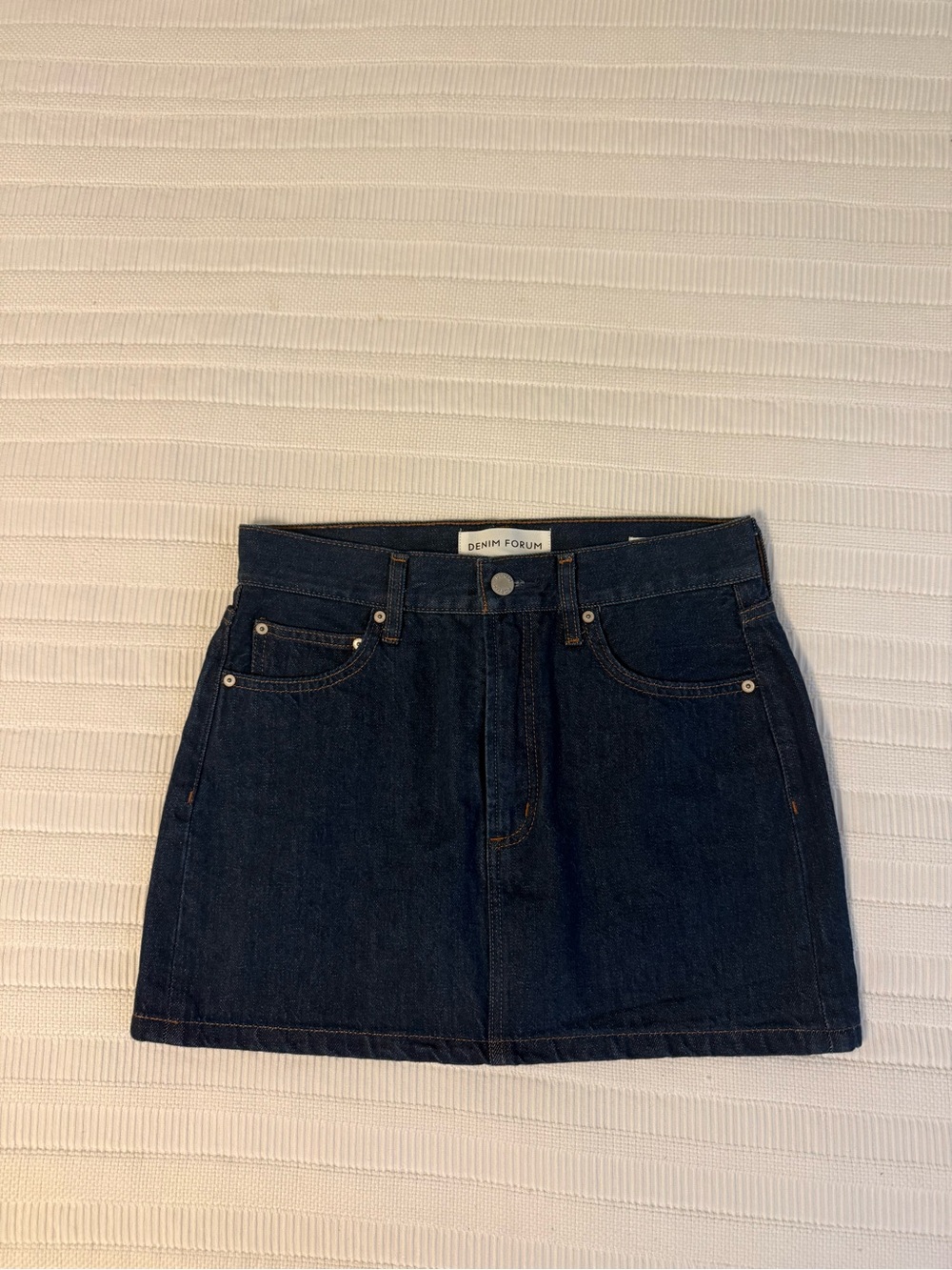 Denim Forum Indigo Denim Mini Skirt - Aritzia